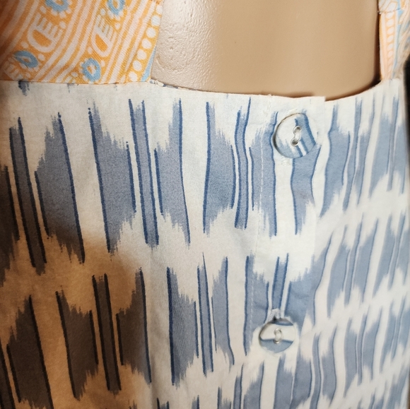 NWT Joie Silk Blend Flippa Midi Dress Criss Cross Front Blue Orange Size 2 - Picture 16 of 16